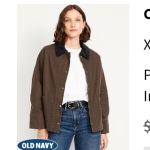 Old Navy Brown Jacket with Black Collar
